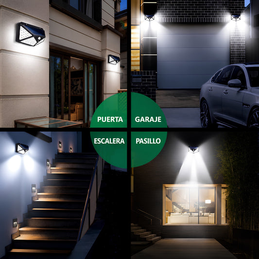 Kit de Focos Solares Pro-Security 100™ (Packs de 2, 4 y 6 Unidades)